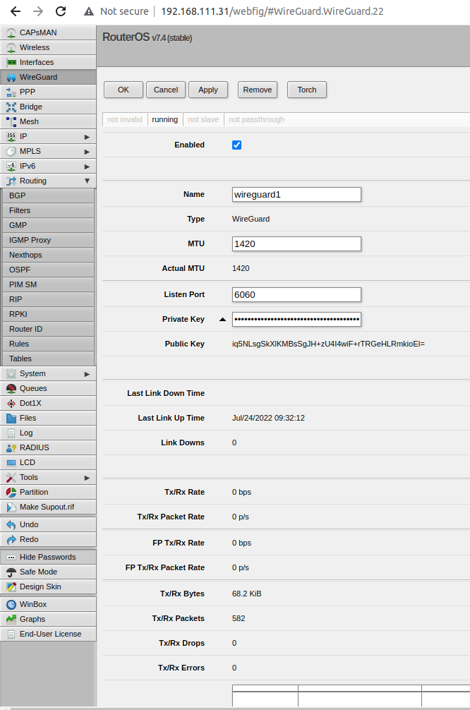 mikrotik wireguard interface